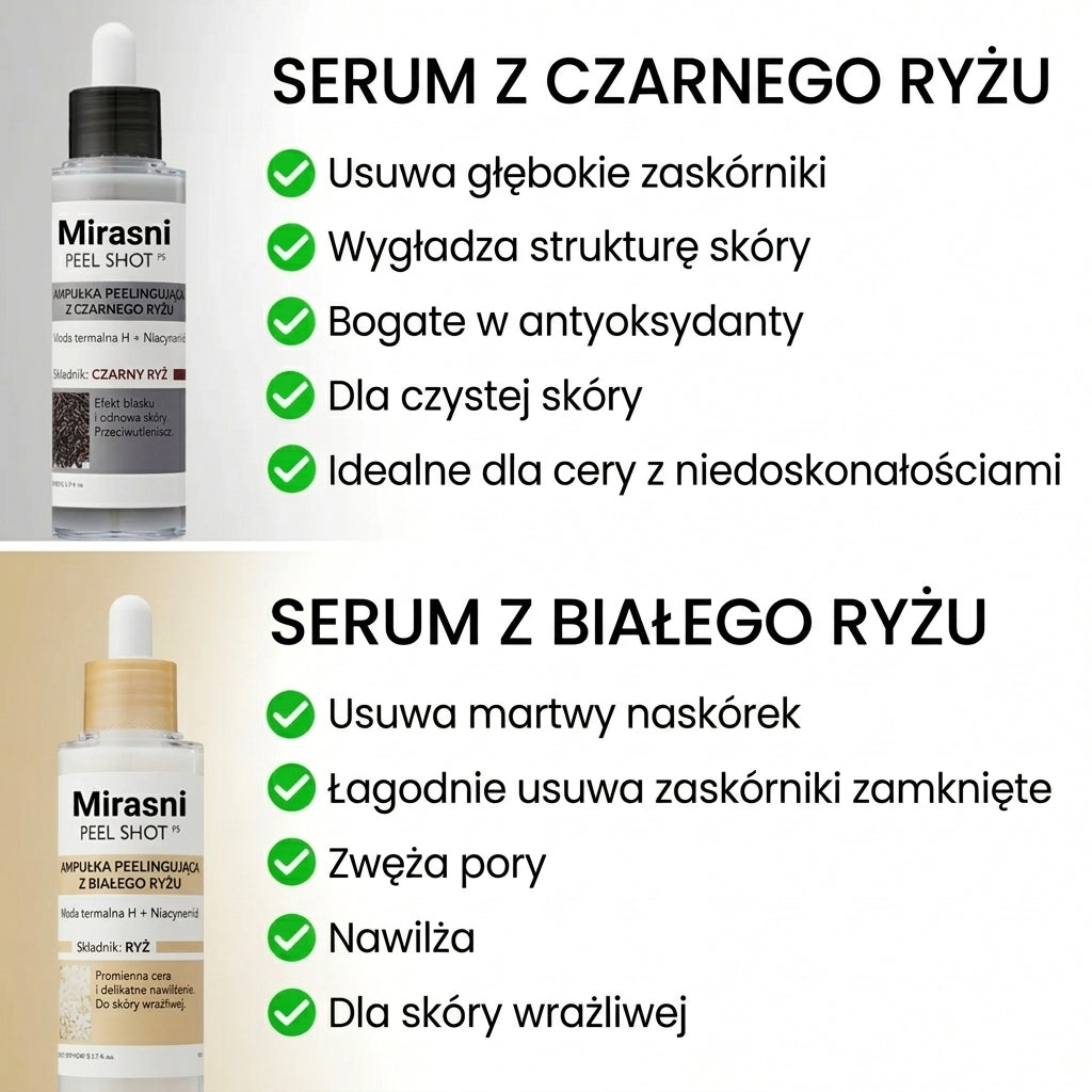 Serum z peelingiem ryżowym dla promiennej skóry